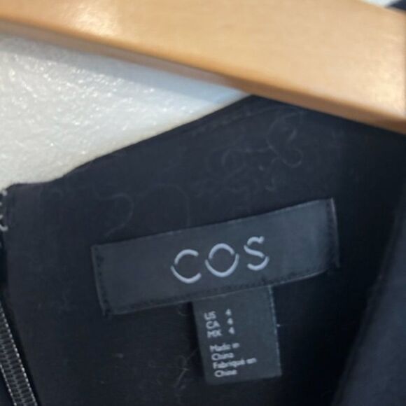 COS Zippered Side Detail Black Long Sleeve Mini Dress- Size 4 - Picture 6 of 9